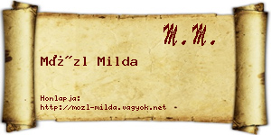 Mözl Milda névjegykártya